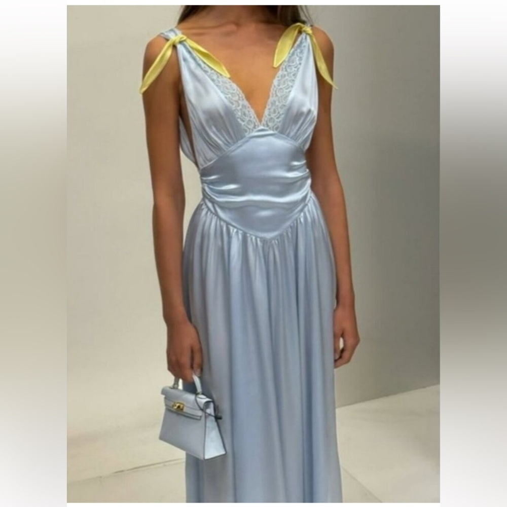 Helsa Celeste dress, light blue, size small